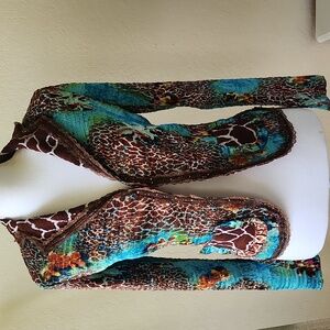 NWT Alberto Makali Tropical Animal Print Blazer Jacket S Designer Price Firm